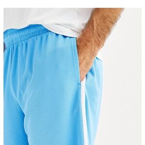 tek gear Light Blue Mesh Athletic Shorts with White Drawcord